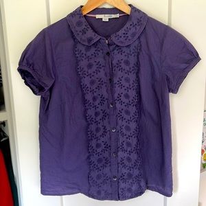 Boden embroidered collared shirt